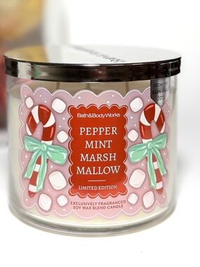 PEPPERMINT MARSHMALLOW 3 Wick Candle